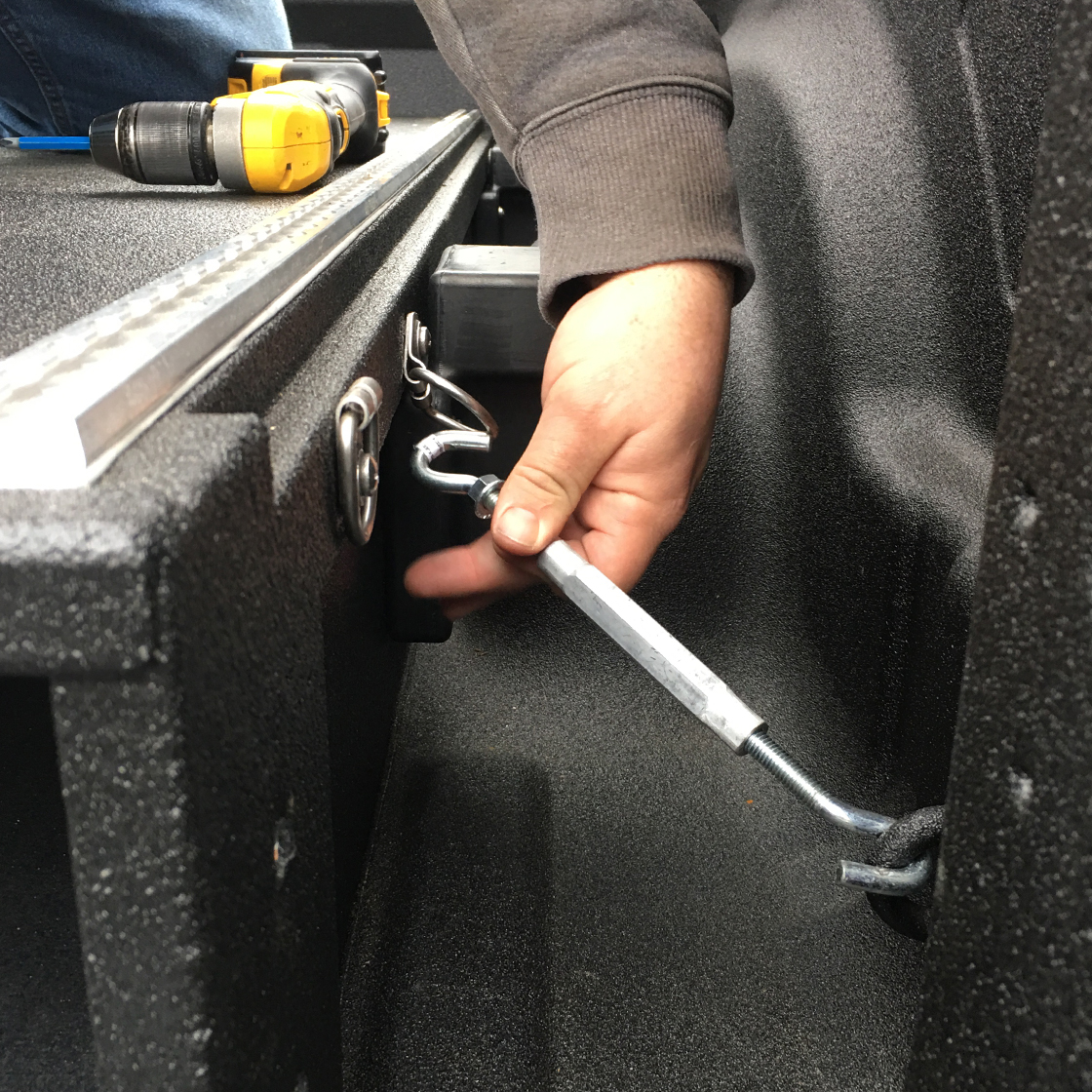 TruckVault Gooseneck turnbuckle install