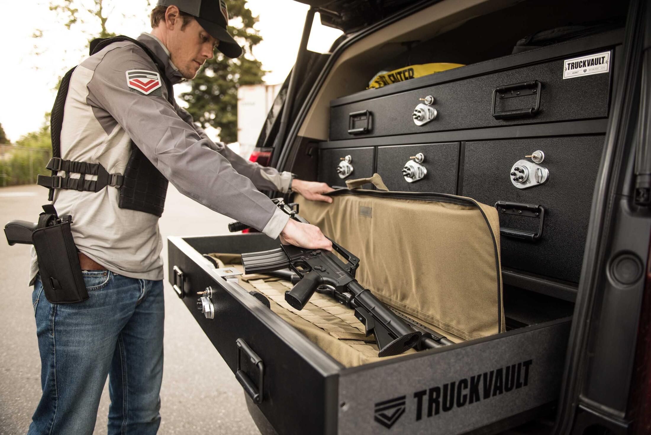 Law Enforcement Vehicle Gun Storage