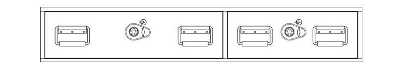 TruckVault 2 Drawer Offset split