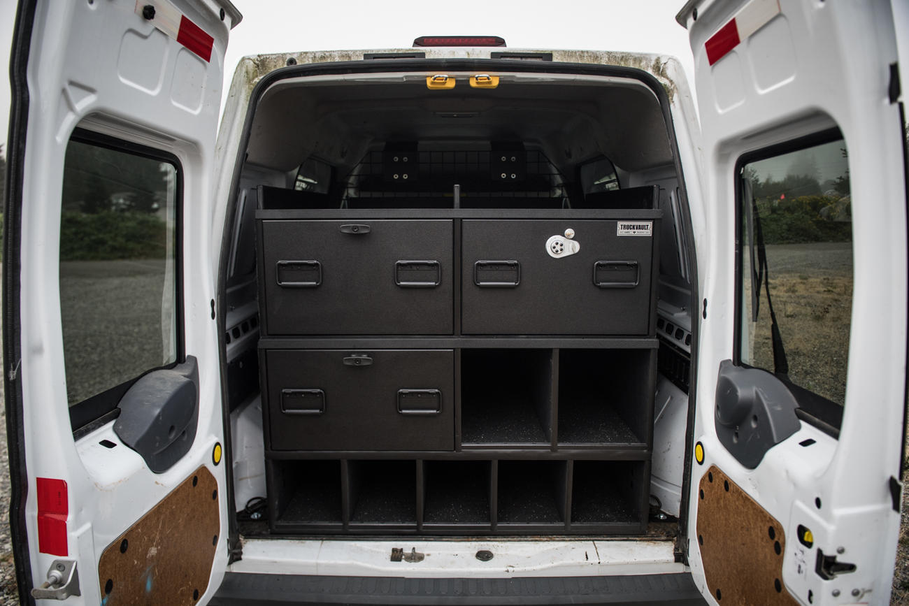 surveyor TruckVault secure storage system in van