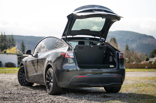 Tesla Model Y with TruckVault FloorVault