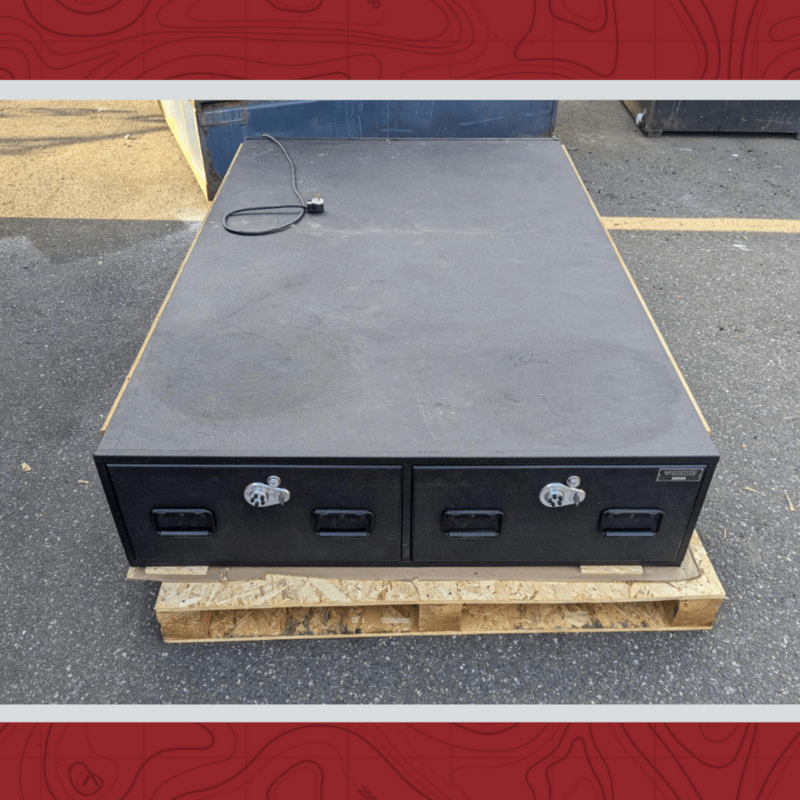 Ford F-150 Short Bed Magnum 2 Drawer TruckVault with Power Outlets for covered truck bed
