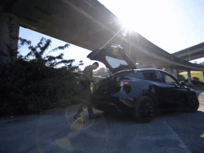 Tesla Model Y FloorVault Gif