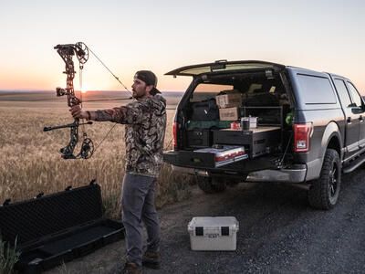 Bow hunting out of TruckVault Base Camp 5