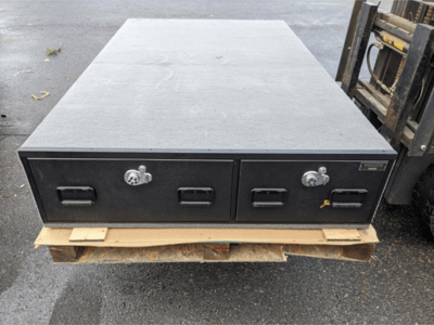 Chevrolet Silverado Magnum Offset Covered Bed Drawers with Power Kit by TruckVault
